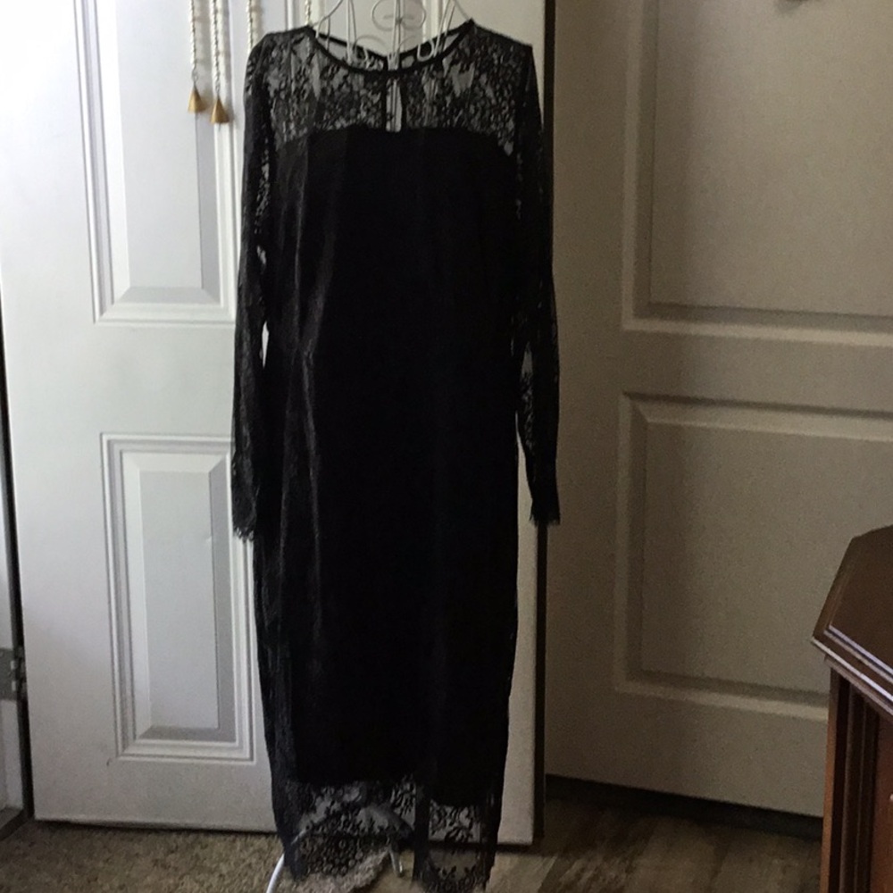 Lane Bryant Black Sheath Cocktail Dress
